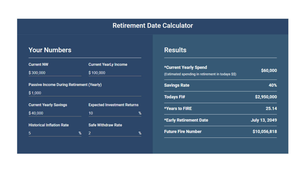 Retirement Date Calculator Preview-2